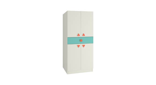 Stella Wardrobe (Matte Laminate Finish, Light Orange - Misty Turquoise) by Urban Ladder - Cross View Design 1 - 393222