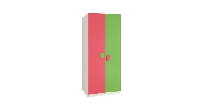 Jacqueline Wardrobe (Matte Laminate Finish, Strawberry Pink - Verdant Green) by Urban Ladder - Front View Design 1 - 393227
