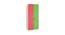 Jacqueline Wardrobe (Matte Laminate Finish, Strawberry Pink - Verdant Green) by Urban Ladder - Front View Design 1 - 393227