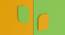 Jacqueline Wardrobe (Matte Laminate Finish, Mango Yellow - Verdant Green) by Urban Ladder - Design 1 Close View - 393262