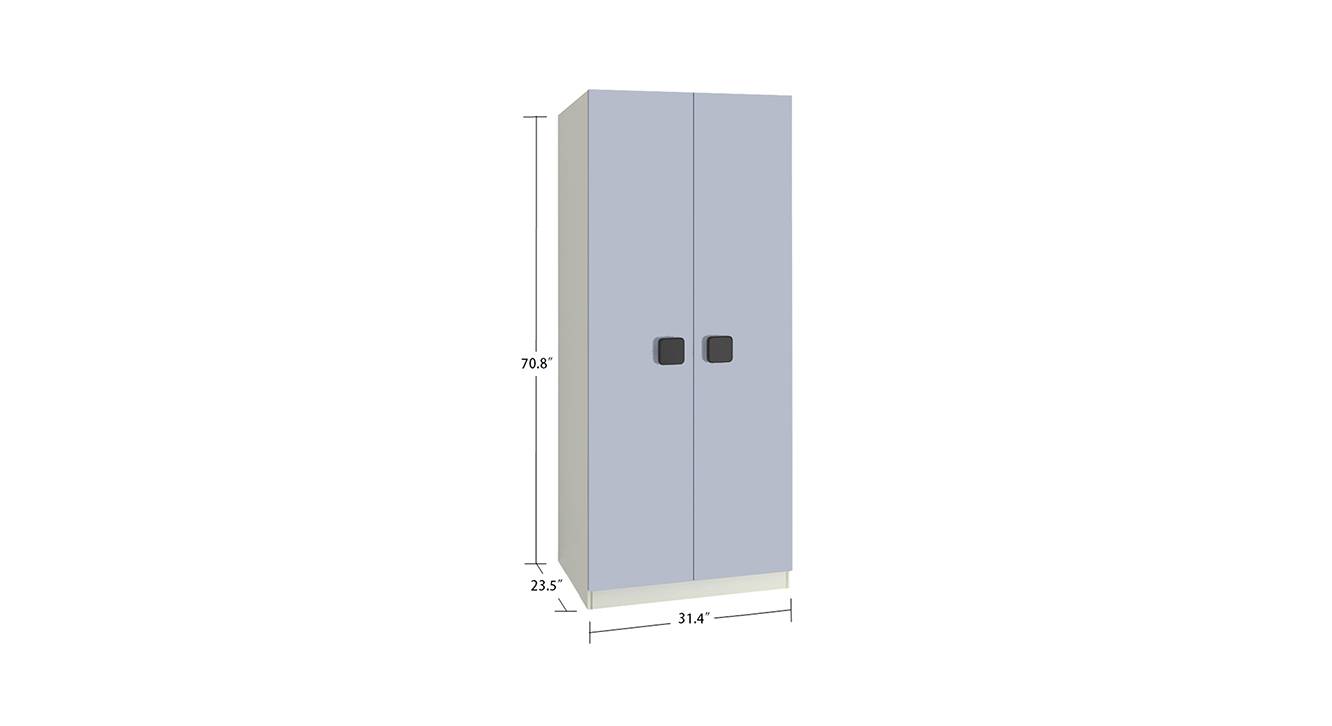 Kensley wardrobe davy grey carbon black 6