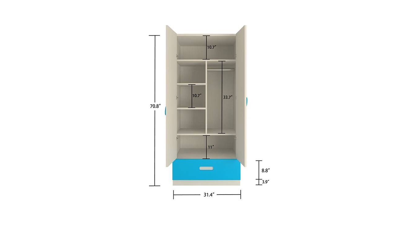 Lavista kids wardrobe azure blue 7