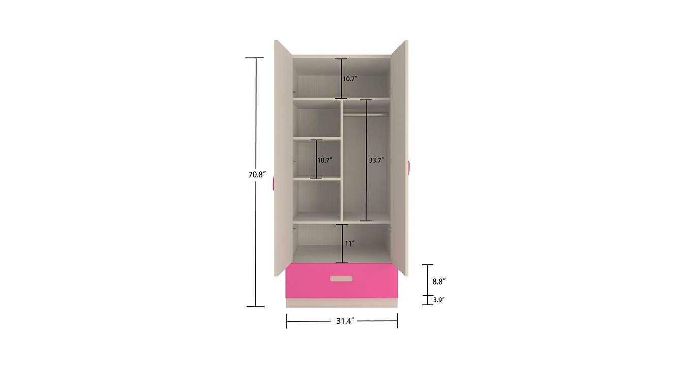 Lavista kids wardrobe barbie pink 7