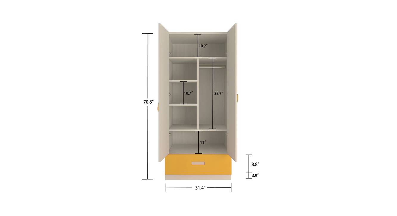 Lavista kids wardrobe mango yellow 7