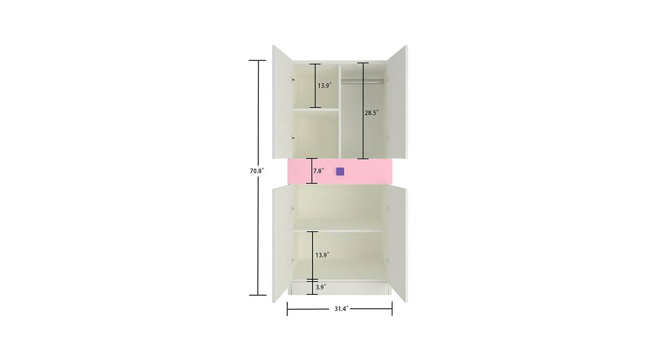 Kylee kids wardrobe lavender purple english pink 7