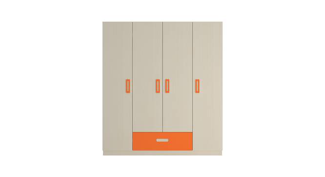 Emelia Wardrobe (Matte Laminate Finish, Light Wood - Light Orange) by Urban Ladder - Cross View Design 1 - 393312