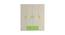 Emelia Wardrobe (Matte Laminate Finish, Light Wood - Verdant Green) by Urban Ladder - Cross View Design 1 - 393316