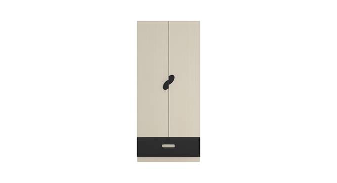 Elanza Wardrobe (Matte Laminate Finish, Light Wood - Carbon Black) by Urban Ladder - Cross View Design 1 - 393321
