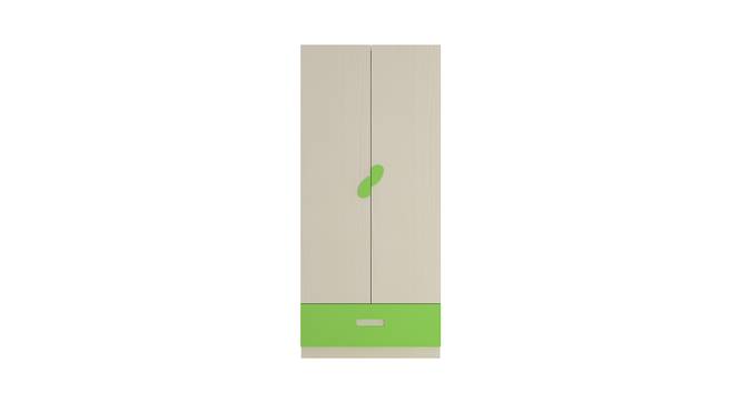 Emelia Wardrobe (Matte Laminate Finish, Light Wood - Verdant Green) by Urban Ladder - Cross View Design 1 - 393323