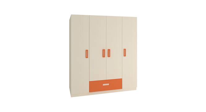 Emelia Wardrobe (Matte Laminate Finish, Light Wood - Light Orange) by Urban Ladder - Front View Design 1 - 393325