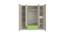 Emelia Wardrobe (Matte Laminate Finish, Light Wood - Verdant Green) by Urban Ladder - Design 1 Side View - 393355