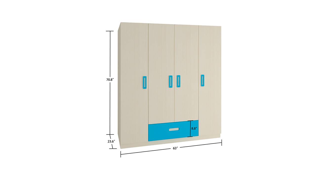 Liana kids wardrobe azure blue 6