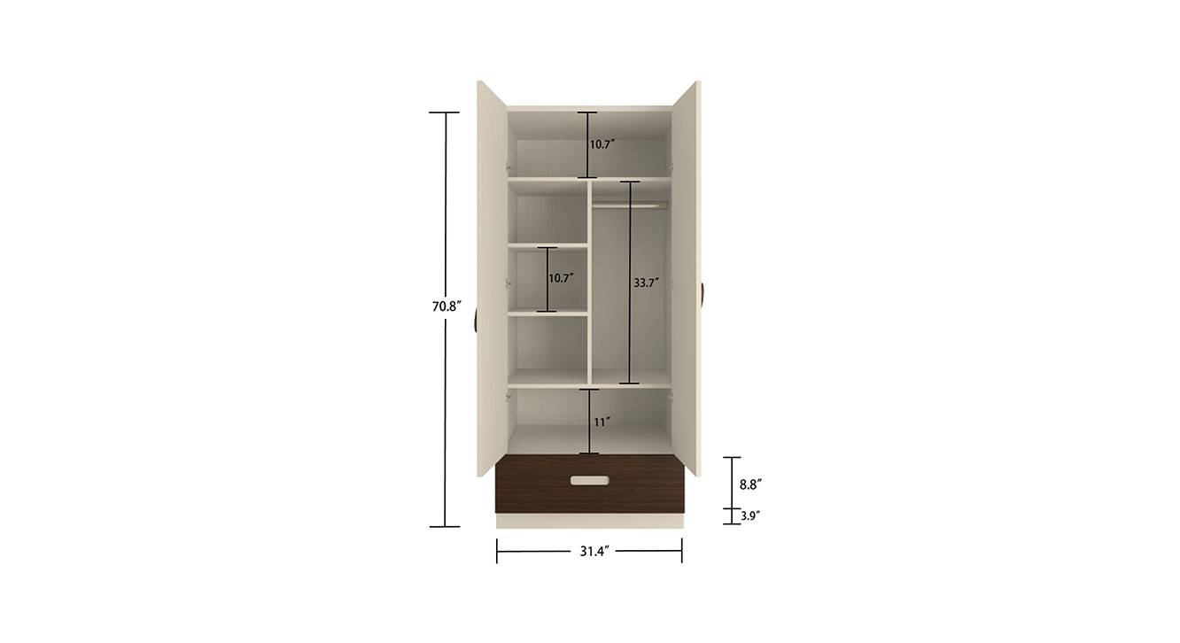 Lavista wardrobe coffee walnut 7