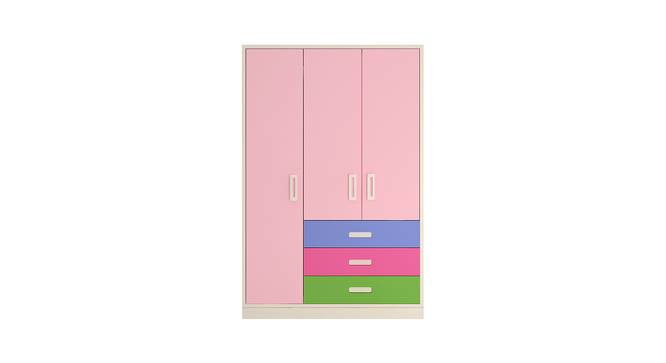 Fiona Wardrobe (Matte Laminate Finish, Light Wood - English Pink) by Urban Ladder - Cross View Design 1 - 393418