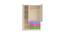 Fiona Wardrobe (Matte Laminate Finish, Light Wood - English Pink) by Urban Ladder - Design 1 Side View - 393463