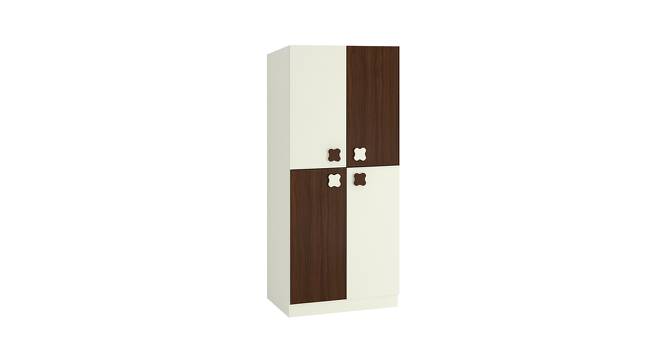 Flora Wardrobe (Matte Laminate Finish, Ivory - Coffee Walnut) by Urban Ladder - Cross View Design 1 - 393526