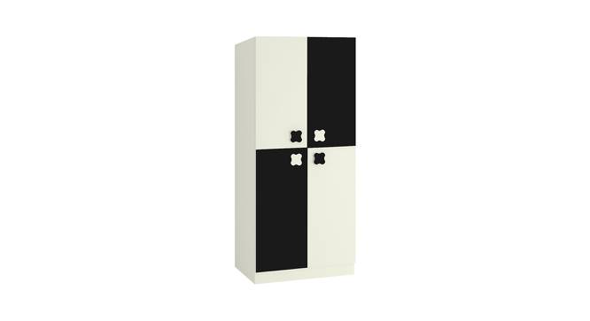 Flora Wardrobe (Matte Laminate Finish, Ivory - Carbon Black) by Urban Ladder - Cross View Design 1 - 393527