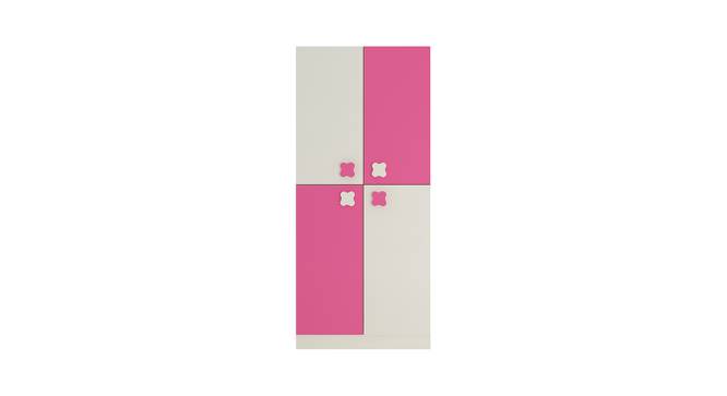Darmine Wardrobe (Matte Laminate Finish, Ivory - Barbie Pink) by Urban Ladder - Cross View Design 1 - 393529