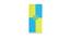 Darmine Wardrobe (Matte Laminate Finish, Lime Yellow - Azure Blue) by Urban Ladder - Cross View Design 1 - 393530