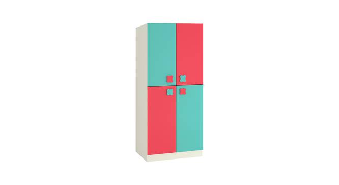 Darmine Wardrobe (Matte Laminate Finish, Strawberry Pink - Misty Turquoise) by Urban Ladder - Cross View Design 1 - 393534