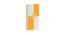 Darmine Wardrobe (Matte Laminate Finish, Ivory - Mango Yellow) by Urban Ladder - Front View Design 1 - 393548