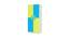 Darmine Wardrobe (Matte Laminate Finish, Lime Yellow - Azure Blue) by Urban Ladder - Rear View Design 1 - 393562