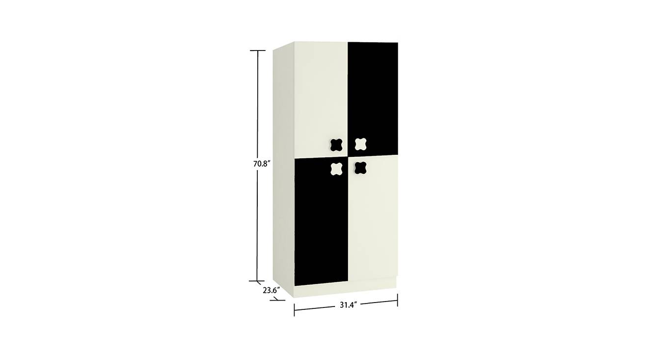 Malani wardrobe ivory carbon black 6