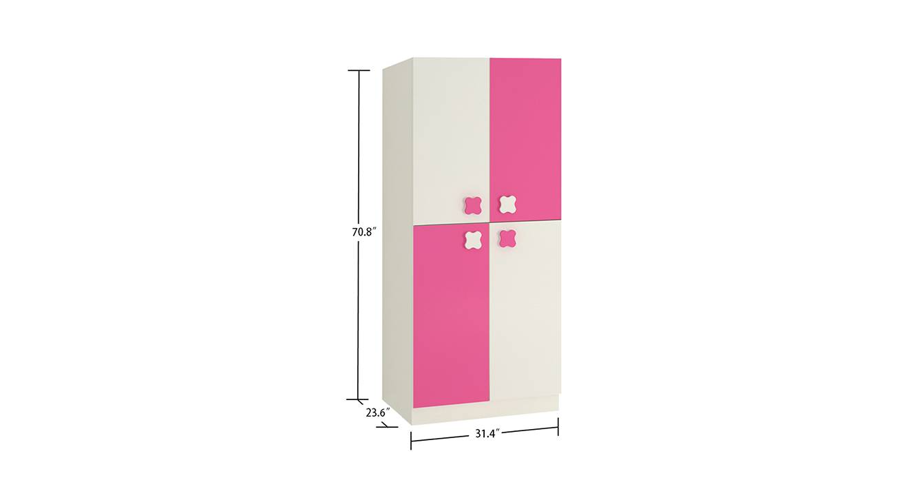 Malani kids wardrobe ivory barbie pink 6