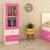 Minerva bookshelf barbie pink lp