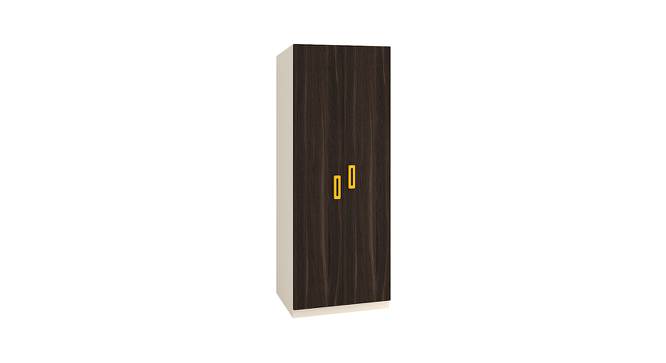 Zahra Wardrobe (Matte Laminate Finish, Spanish Chestnut - Mango Yellow) by Urban Ladder - Cross View Design 1 - 393634