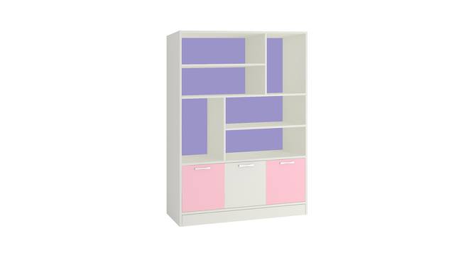 Renata Bookshelf cum Storage Unit (Matte Laminate Finish, English Pink - Persian Lilac) by Urban Ladder - Front View Design 1 - 393662