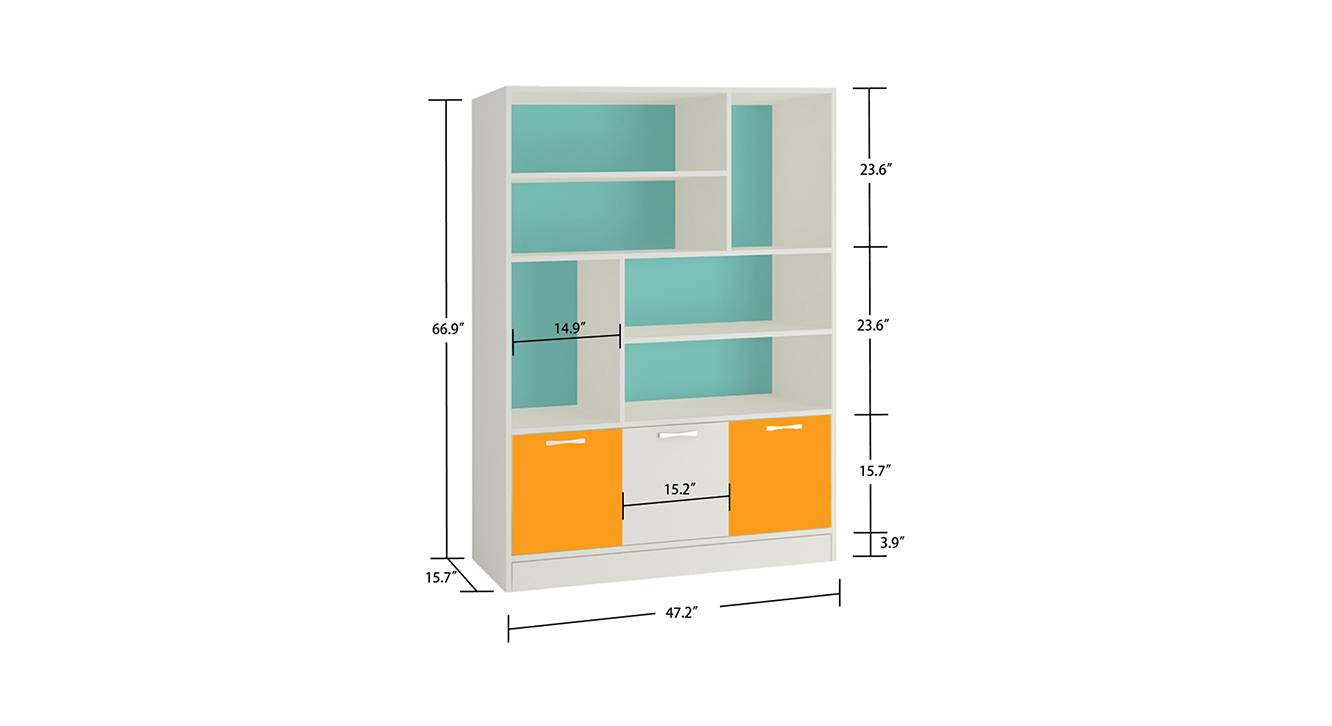 Montana large bookshelf mango yellow 6