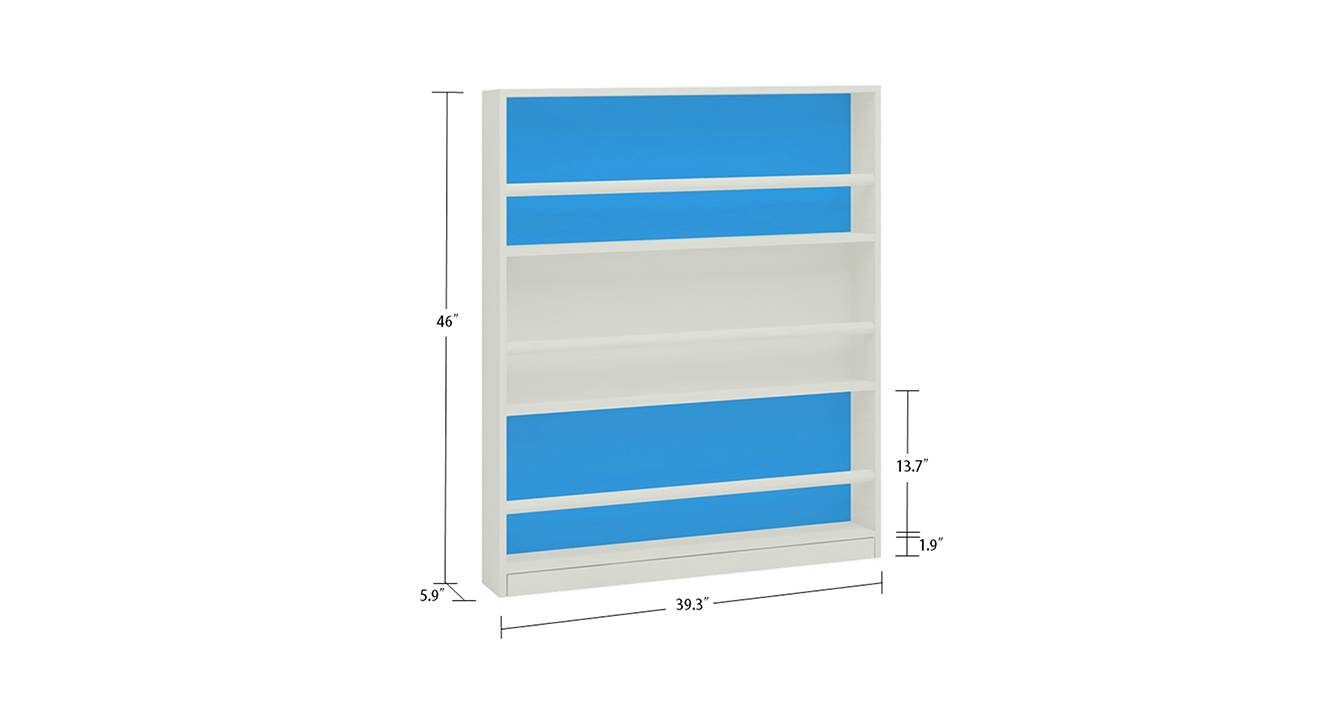 Mystica open bookshelf azure blue azure blue 6