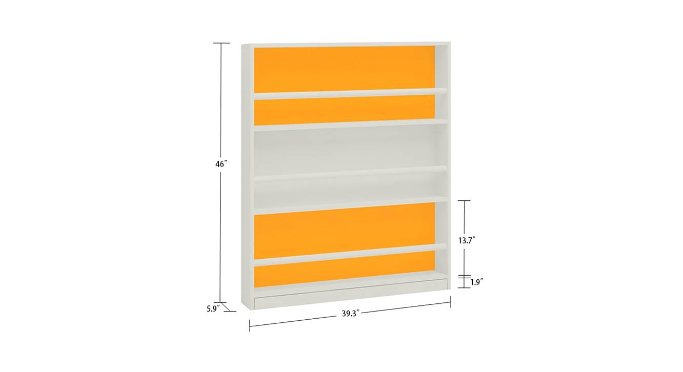 Mystica open bookshelf mango yellow mango yellow 6