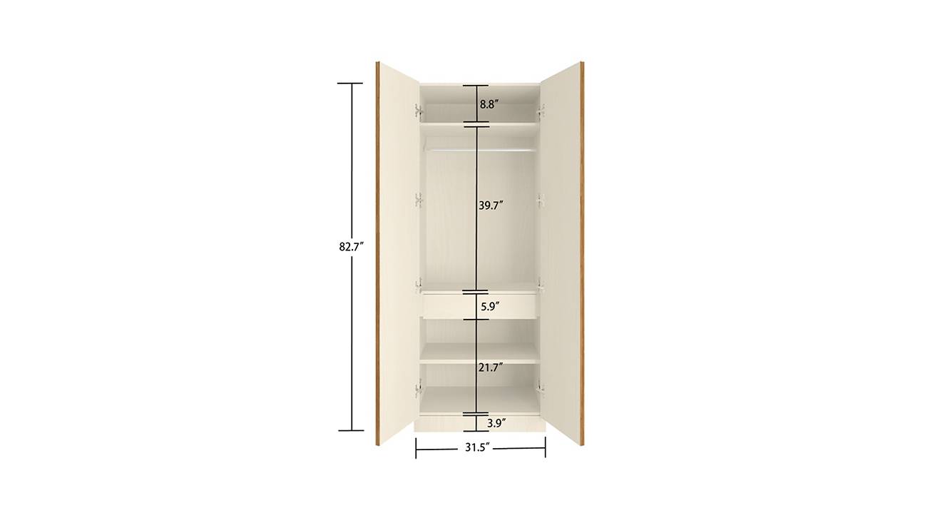 Miranda wardrobe mauritian bamboo light orange 7