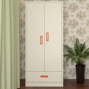 Kids Almirah Design Palencia Engineered Wood 4 Door Kids Wardrobe in Light Orange Colour