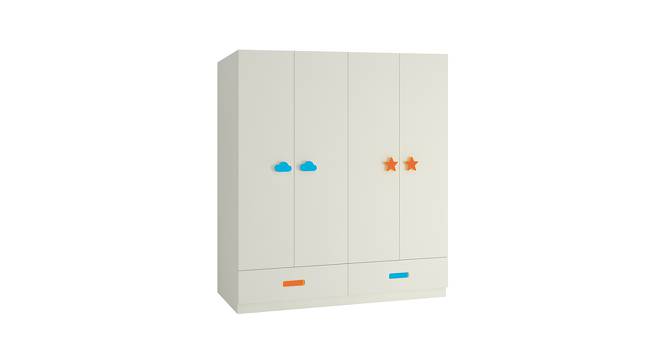 Palencia Wardrobe (Matte Laminate Finish, Azure Blue - Light Orange) by Urban Ladder - Cross View Design 1 - 393743