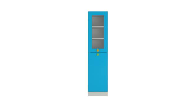 Petite Bookshelf cum Storage Unit (Matte Laminate Finish, Azure Blue) by Urban Ladder - Cross View Design 1 - 393747