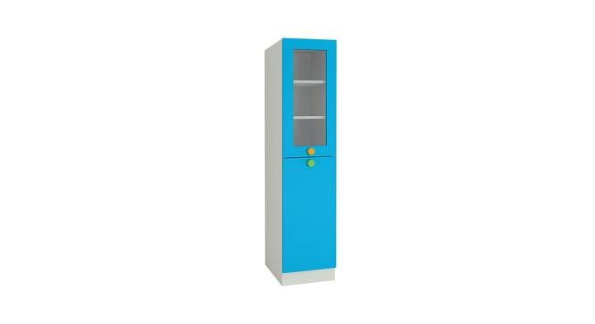 Petite Bookshelf cum Storage Unit (Matte Laminate Finish, Azure Blue) by Urban Ladder - Front View Design 1 - 393764