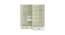Palencia Wardrobe (Matte Laminate Finish, Azure Blue - Light Orange) by Urban Ladder - Rear View Design 1 - 393777