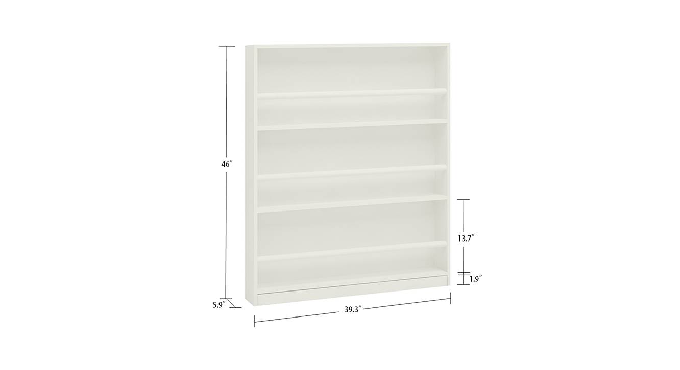 Mystica open bookshelf retainer ivory 6