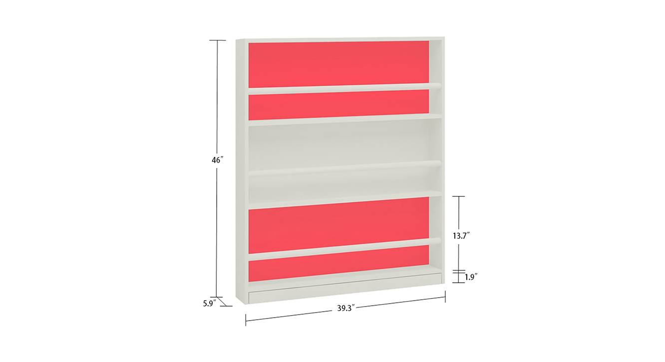 Mystica open bookshelf strawberry pink strawberry pink 6