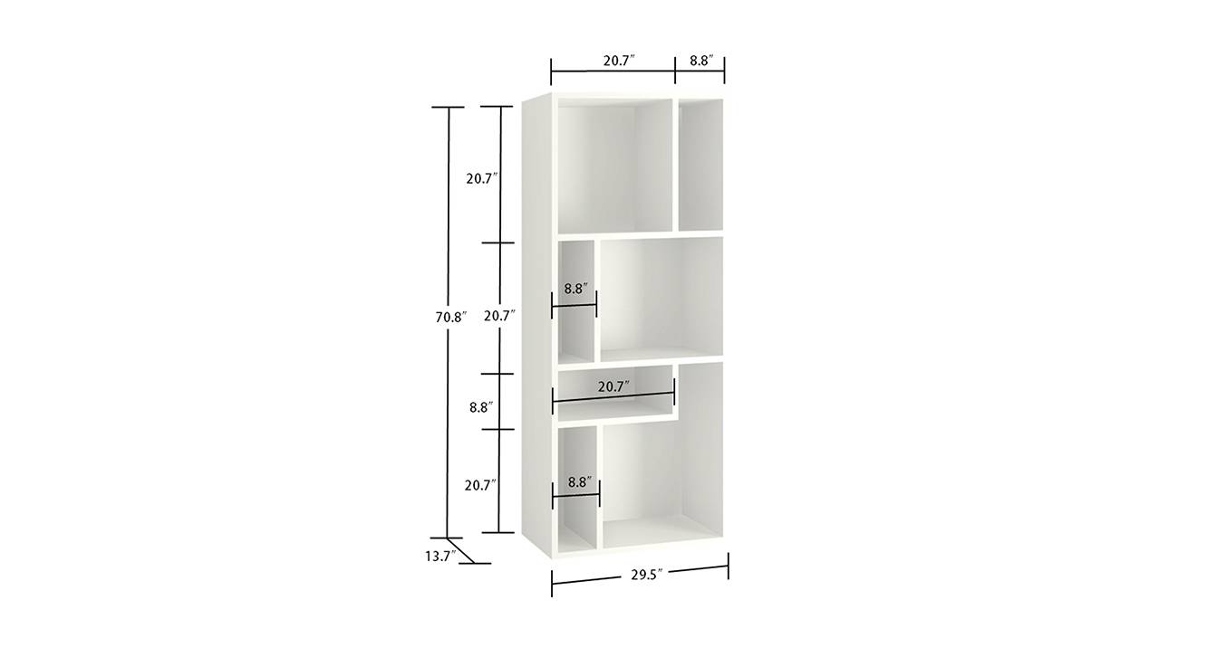 Palencia bookshelf cabinet ivory 6