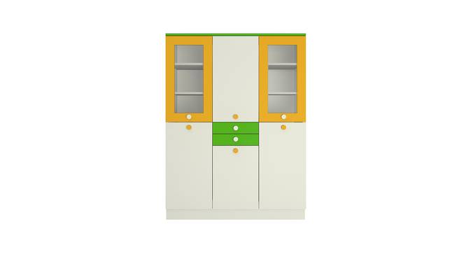 Lara Wardrobe (Matte Laminate Finish, Mango Yellow - Verdant Green) by Urban Ladder - Cross View Design 1 - 393846