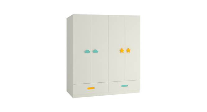 Palencia Wardrobe (Matte Laminate Finish, Misty Turquoise - Mango Yellow) by Urban Ladder - Cross View Design 1 - 393849