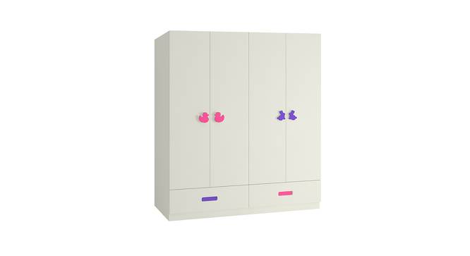 Palencia Wardrobe (Matte Laminate Finish, Barbie Pink - Lavender Purple) by Urban Ladder - Front View Design 1 - 393864