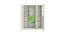 Lara Wardrobe (Matte Laminate Finish, Barbie Pink - Verdant Green) by Urban Ladder - Design 1 Side View - 393887