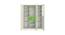 Lara Wardrobe (Matte Laminate Finish, Mango Yellow - Verdant Green) by Urban Ladder - Design 1 Side View - 393888