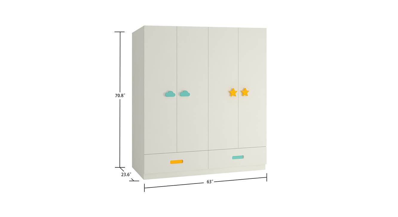 Renata kids wardrobe misty turquoise mango yellow 6