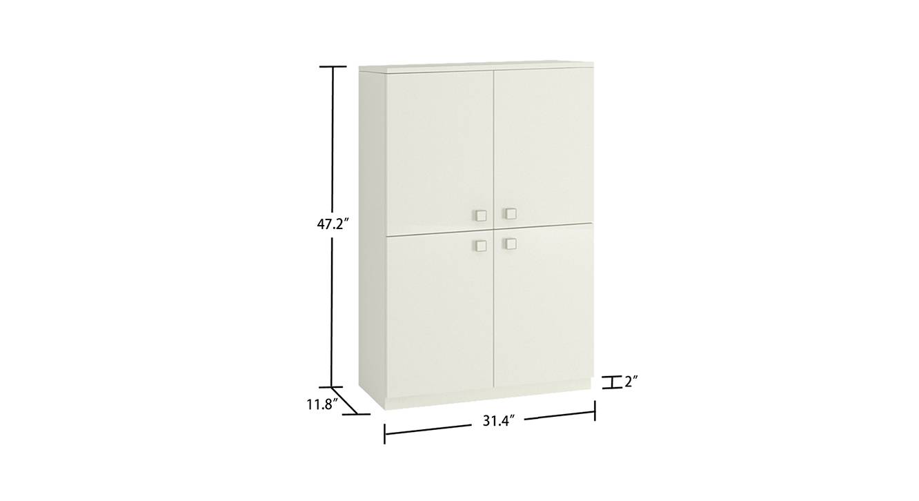 Romano bookshelf and file cabinet ivory 6